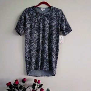 LuLaRoe Patrick Paisley T Shirt Hi-Lo Tunic Size;S